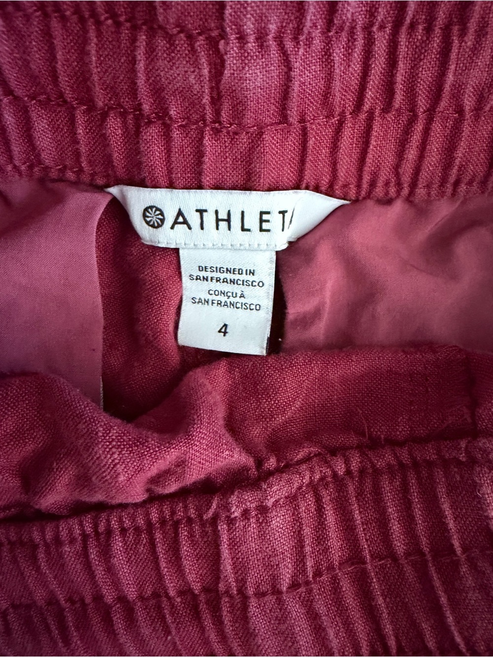 Athleta Raspberry Drawstring Wide-Leg Pants - Picture 7 of 7